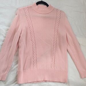 Karen Scott Light Pink Turtleneck Sweater